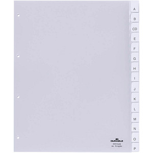 DURABLE Ordnerregister Vollformat, Überbreite blanko transparent 15-teilig, 1 Satz