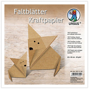 URSUS® Faltblätter Kraftpapier braun