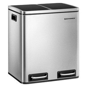 SONGMICS Mülltrenner 2 x 15,0 l edelstahl