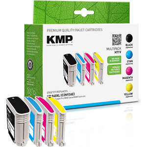 KMP Vorteilspack H71V 4er Pack Größe XL Schwarz, Gelb, Cyan, Magenta Tintenpatr