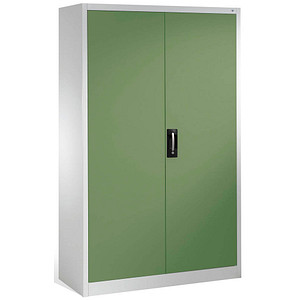CP Stahlschrank 8931-00 S10650 lichtgrau, rededagrün 120,0 x 50,0 x 195,0 cm, aufgebaut