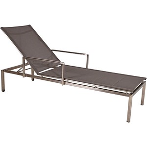 Garden Pleasure Sonnenliege Sienna grau Stahl