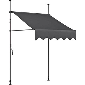 Garden Pleasure Klemmmarkise grau 300,0 x 120,0 cm