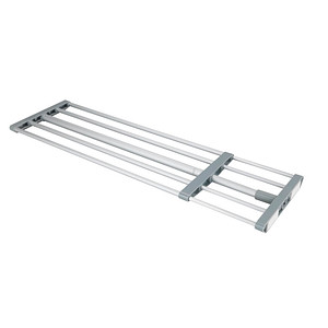 WENKO Teleskop-Garderobe 50609100 silber Metall 5 Haken 70,0-120,0 x 3,0 cm