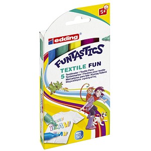 5 edding Funtastics Textilmarker farbsortiert 2,0 - 5,0 mm