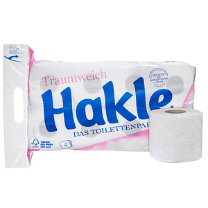 Hakle Toilettenpapier TRAUMWEICH 4-lagig 8 Rollen