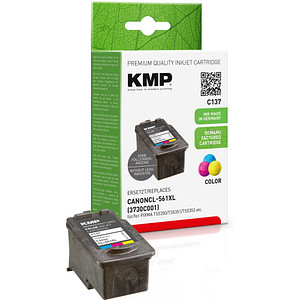 KMP Patrone Canon CL-561XL/CL561XL black 300 S. C137 refille remanufactured