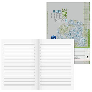 BRUNNEN Schulheft Recycling Lineatur 3 (3. Schuljahr) liniert DIN A5 ohne Rand, 16 Blatt