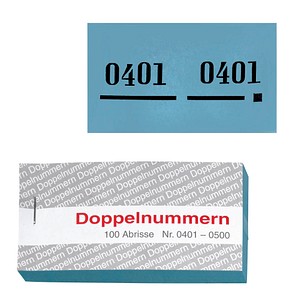 5 WOLF & APPENZELLER Doppelnummernblöcke 0001-0100, 0101-0200, 0201-0300, 0301-0400, 0401-0500