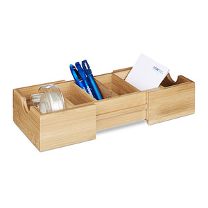 relaxdays Karteikasten DIN A8 für keine Herstellerangabe braun ohne Deckel