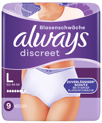 always discreet Inkontinenz-Höschen Pants Plus, Größe: L