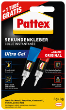 Pattex Sekundenkleber Ultra Gel + 3 g Flüssig GRATIS