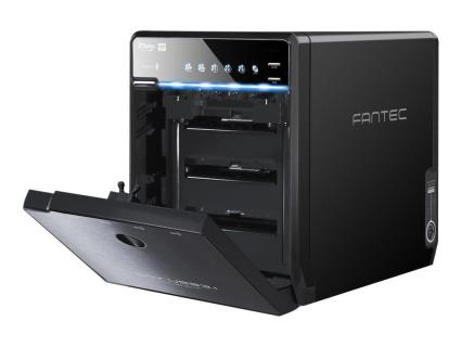 FANTEC QB-35U31 schwarz 4x8,89cm SATA I/II/III Gehaeuse USB 3.1