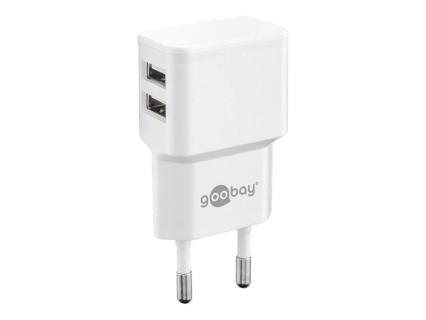 WENTRONIC Goobay USB-Ladegerät 2,4A/ 2xUSB Bu wh