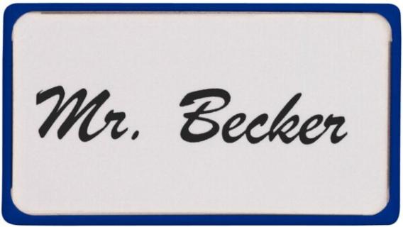 Namensschild bl Magnet 10 Stück