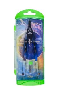 Schnellverstell-Zirkel duo-Tec grün Druckhebelsystem, farbiger Aufdruck