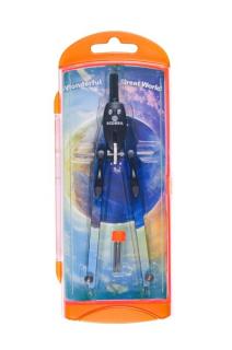 Schnellverstell-Zirkel duo-Tec orange Druckhebelsystem, farbiger Aufdruck