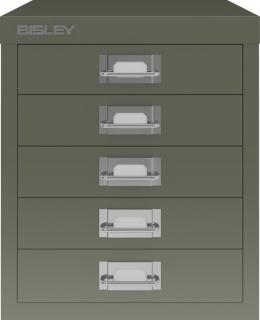 Schubladenschrank 5 Schübe olivgrün, H 325 x B 279 x T 380
