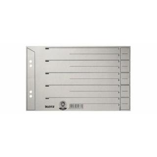 Trennblätter Karton A5 quer grau Lochung hinterklebt,