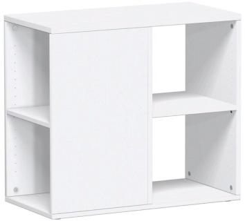 Anstellregal 2 OH 800x420x750 mit Bodengleiter, weiß, Flex