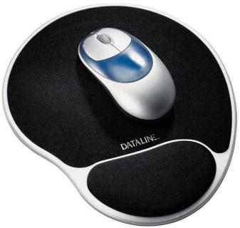 Gel Mousepad silber/schwarz 215x300x25mm