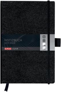 Notizbuch Classic A4 kariert schwarz 96 Blatt, 80 g, Gummizug, Leseband