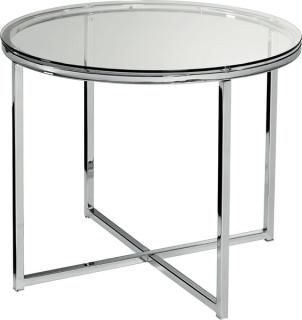 Glastisch XABI rund, Chrom/Glas ESG-Sicherheitsglas
