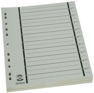 Büroring Trennblätter A4 beige vollfarbig, schwarzer Orgadruck