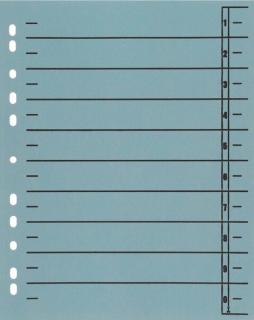 Büroring Trennblätter A4 blau vollfarbig, schwarzer Orgadruck
