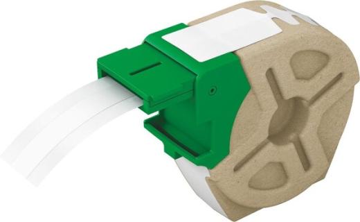 Endlosetikett 12mm x 10m, weiß, permanent haftend. Wasserfest und