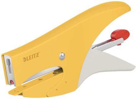 Heftzange Cosy, gelb, f. HK No. 10 Leistung 15 Blatt, Hinterlademachanik
