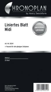 Chronoplan liniertes Blatt Midi 