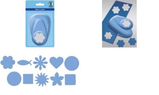 URSUS Motiv-Locher Gänseblümchen, maxi, Farbe: hellblau (57900410)