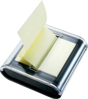 Spender für Z-Notes 75 x 75mm schwarz inkl. 1 Block mit 50 Blatt