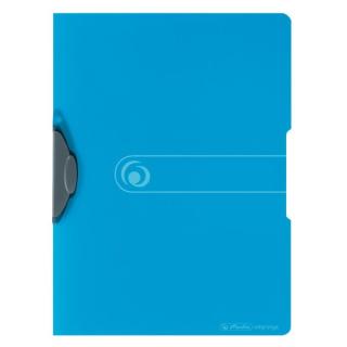 Express-Clip-Hefter PP A4, transparent-blau, für ca. 30 Blatt