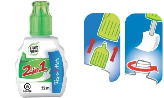 Paper:Mate Korrekturflüssigkeit Li quid Paper 2 in 1 weiß (5127644)