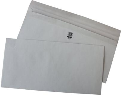 Briefumschlag, DIN Lang, Selbst- klebend, Recycling, grau, 75g