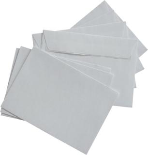 Briefumschlag, FSC, DIN Lang, Haft- klebung, weiß, 80g, mit grauen
