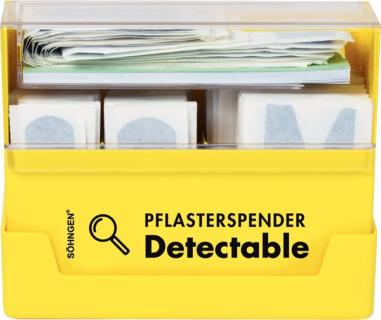 Pflasterspender gelb, Pflaster detectable gefüllt aus ABS-Kunststoff.