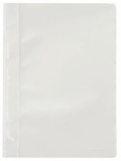 Schnellhefter A4, dokumentenecht, PP, weiß, transparenter Deckel