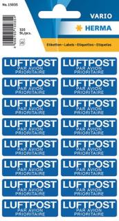 Textetiketten mit Luftpost 20 Blatt = 1 Pack