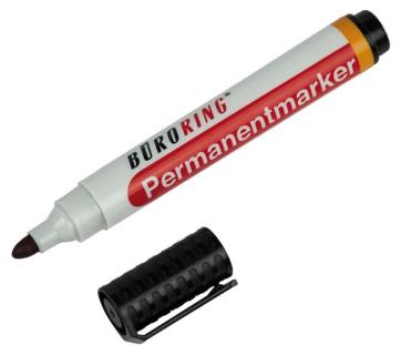 Büroring Permanentmarker, schwarz, Rundspitze 1,5-3mm