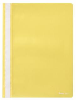 Schnellhefter A4, dokumentenecht, PP, gelb, transparenter Deckel