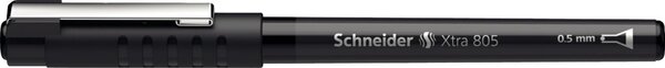 Tintenkugelschreiber XTRA 805 0,5mm, Röhrchenspitze, schwarz