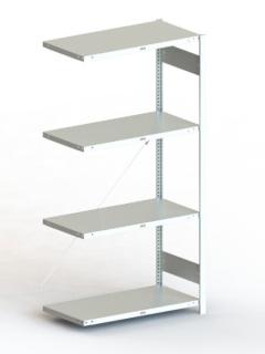 Steckregal Anbauregal Set V150 Meta mit 4 Böden Tragkraft a 150kg