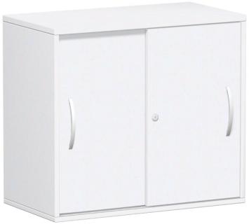 Anstell-Schiebetürenschrank 2 OH mit Standfüßen, Weiß, Flex