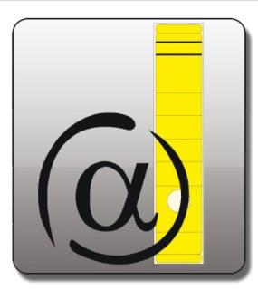 Rückenschild lang/breit selbstklebend, Farbe gelb