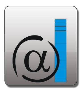 Rückenschild kurz/schmal selbstklebend, Farbe blau