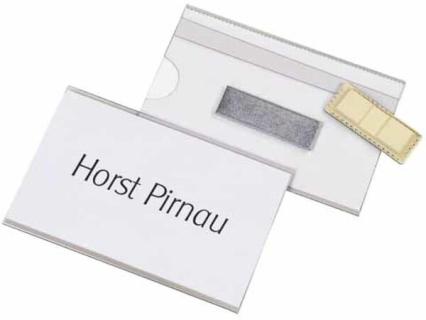 Namensschild 90x57 mm m. Magn 