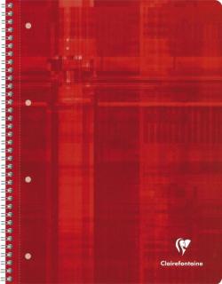 Collegeblock A4 kariert 80 Blatt Papier-Rand in 4 Farben, 90g/qm